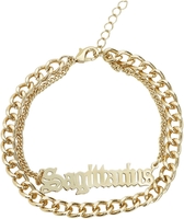 Urban Classics - Zodiac Golden Anklet Sagittarius - Enkelketting - Vrouwen - goudkleurig