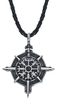 URBANTIMBER - Vegvisir Kompassrose - Halsketting - Unisex - zilverkleurig