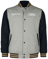 Vans - CHECKERBOARD RESEARCH VARSITY JACKET - Collegejas - Mannen - grijs zwart