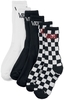 Vans - Classic Crew Checkerboard Kids (3er Pack) - Babysokken - Unisex - zwart wit