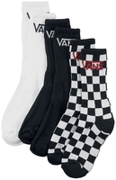 Vans - Classic Crew Checkerboard Kids (3er Pack) - Babysokken - Unisex - zwart wit