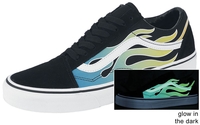 Vans - OLD SKOOL Glow Flame Black/White - Sneakers - Mannen - zwart multicolour