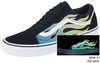 Vans - OLD SKOOL Glow Flame Black/White - Sneakers - Mannen - zwart multicolour