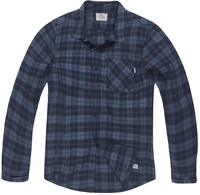 Vintage Industries - Riley Flannel Shirt - Flanellen overhemd - Mannen - blauw