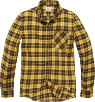 Vintage Industries - Riley Flannel Shirt - Flanellen overhemd - Mannen - geel zwart