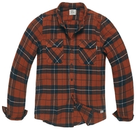 Vintage Industries - Sem Flannel Shirt - Flanellen overhemd - Mannen - oranje