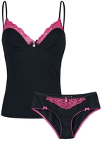 Vive Maria - Sugar Ladies Set - Ondergoed - Vrouwen - zwart felroze