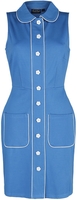Voodoo Vixen - Flower Button Dress - Korte jurk - Vrouwen - blauw