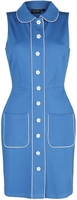 Voodoo Vixen - Flower Button Dress - Korte jurk - Vrouwen - blauw