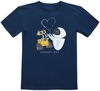 Wall-E - Kids - Wall-E and Eve Sparks Fly - T-shirt - Unisex - donkerblauw