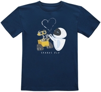 Wall-E - Kids - Wall-E and Eve Sparks Fly - T-shirt - Unisex - donkerblauw
