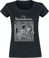 WandaVision - Vintage TV - T-shirt - Vrouwen - zwart