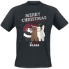 We Bare Bears - Merry Bare Bears - T-shirt - Mannen - zwart