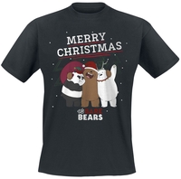 We Bare Bears - Merry Bare Bears - T-shirt - Mannen - zwart