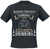 Weekend forecast? Gaming with a chance of drinking - Weekend forecast? Gaming with a chance of drinking - T-shirt - Mannen - zwart