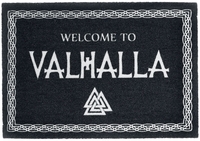 Welcome to Valhalla - - Deurmat - Unisex - zwart wit