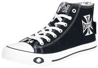 West Coast Choppers - Iron Cross - Sneakers high - Mannen - zwart wit