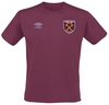 West Ham United - Umbro Small Logo Tee - T-shirt - Mannen - donkerrood