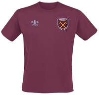 West Ham United - Umbro Small Logo Tee - T-shirt - Mannen - donkerrood
