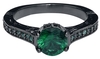 Wildcat - Smaragd Ring - Ring - Vrouwen - zwart
