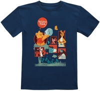 Winnie The Pooh - Kids - Pooh & Friends - T-shirt - Unisex - donkerblauw