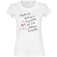 Winnie The Pooh - Nothing is Impossible - T-shirt - Vrouwen - wit