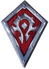World Of Warcraft - Horde Shield - Plaatmetalen borden - Unisex - zilverkleurig rood