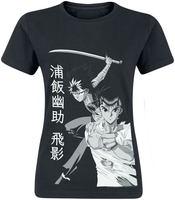 Yu Yu Hakusho - Fighting Friends - T-shirt - Vrouwen - zwart