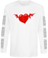 Yungblud - Heart Logo - Shirt met lange mouwen - Mannen - wit
