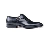 Augusto - Black cordovan Leather Men Buckle Loafer