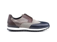 Bacco - Deco suede grain multicolor derby running sneakers