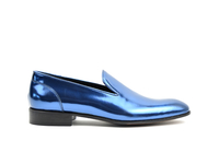 Casanova - Wedding Shiny Blue Man Moccasin