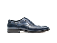 Fred - Navy Deco Leather Men Oxford Wing Brogue