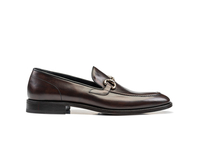 Gianni - Coffee Decò Leather Men Horsebit Loafer