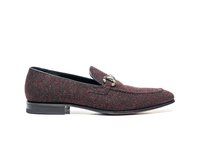 Gianni - Red Stardust Leather Men Horsebit Loafer