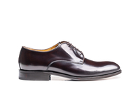 Pertini - Coffee Polished Leather Men Derby Plain