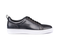 Pietro - Low top grey deco leather sneaker