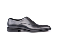 Totò - Grey Deco Leather Men Oxford Toe Cap