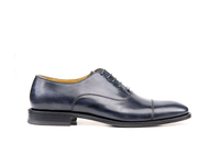 Totò - Navy Decò Leather Men Oxford Toe Cap