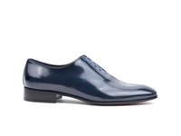 verdi - Navy Shiny Leather Men Oxford Plain