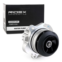 RIDEX 1260W0035 Waterpomp 19 Gegoten aluminium Met afdichtring Kunststof VOLKSWAGEN: Golf 4,  Bora Sedan,  Golf 4 Cabrio,  SEAT: Ibiza 2