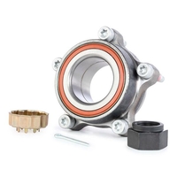 RIDEX 654W0319 Wiellagerset Vooras links en rechts Met schroeven 87, 50 FORD: Transit Mk6 Van,  Transit Mk6 Tourneo,  Transit Mk6 Bus