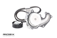 RIDEX Waterpomp + Distributieriem Set FORD 3096W0050 1079085, 1079173, 1079390 Waterpomp+Tandriemen 1104115, 1113174, 1113180, 1131878, 1132355, 1141483