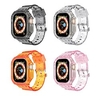 1 pc Bracelet avec étui Compatible avec Apple iWatch Apple Watch Ultra 49mm Bracelet SmartWatch avec étui pour iWatch Montre intelligente Sangle Bracelet PUT Imperméable Ajustable Transparente miniinthebox