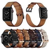 1 pc Bracelet Compatible avec Apple iWatch Apple Watch Ultra 49mm Series 8/7/6/5/4/3/2/1 / SE Bracelet en Cuir pour iWatch Montre intelligente Sangle Bracelet Cuir PU Ajustable Respirable Antichoc miniinthebox