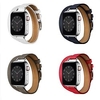 1 pc Bracelet Compatible avec Apple iWatch Series 8 7 6 5 4 3 2 1 SE Bracelet en Cuir pour iWatch Montre intelligente Sangle Bracelet Vrai Cuir Ajustable Fermoir Classique Tour double miniinthebox
