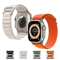 1 pc Compatible avec Apple iWatch Apple Watch Ultra 49mm Series 8 7 6 5 4 3 2 1 SE Bracelet Sport pour je regarde Montre intelligente Sangle Bracelet Nylon Ajustable Extensible Respirable miniinthebox