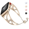1 pcs Bracelet de montre connectée pour Apple iWatch Series 7 / SE / 6/5/4/3/2/1 38/40/41mm 42/44/45mm Acier Inoxydable Montre intelligente Sangle Diamant Diamant bling Bijoux Bracelet Remplacement miniinthebox