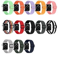 1 pcs Bracelet de montre connectée pour Apple iWatch Series 7 / SE / 6/5/4/3/2/1 38/40/41mm 42/44/45mm Toile Montre intelligente Sangle Doux Bracelet Sport Remplacement Bracelet miniinthebox
