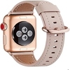 1 pcs Bracelet de montre connectée pour Apple iWatch Series 7 / SE / 6/5/4/3/2/1 38/40/41mm 42/44/45mm Vrai Cuir Montre intelligente Sangle Fermoir Classique Bracelet en Cuir Bande d